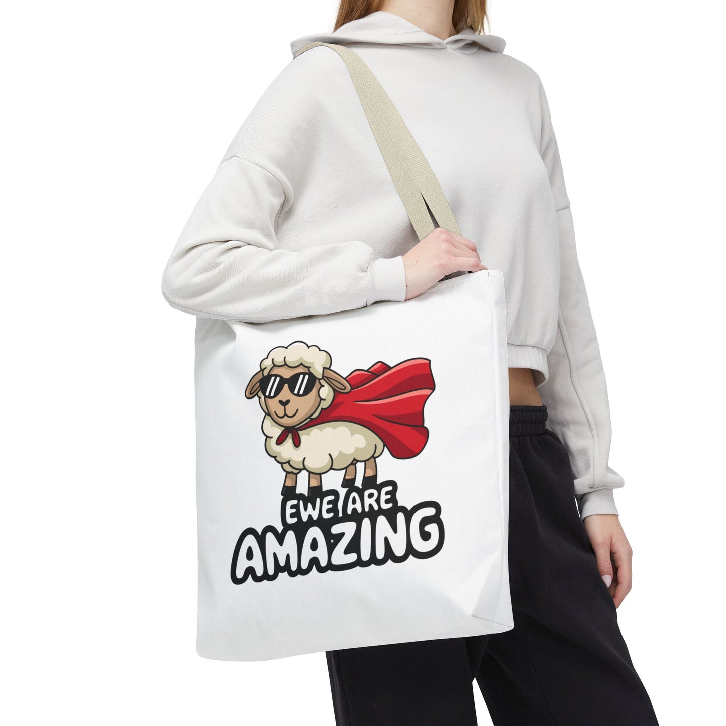 Sheep Tote Bag - Ewe Are Amazing Inspirational Bag Everyday Tote Funny Bag