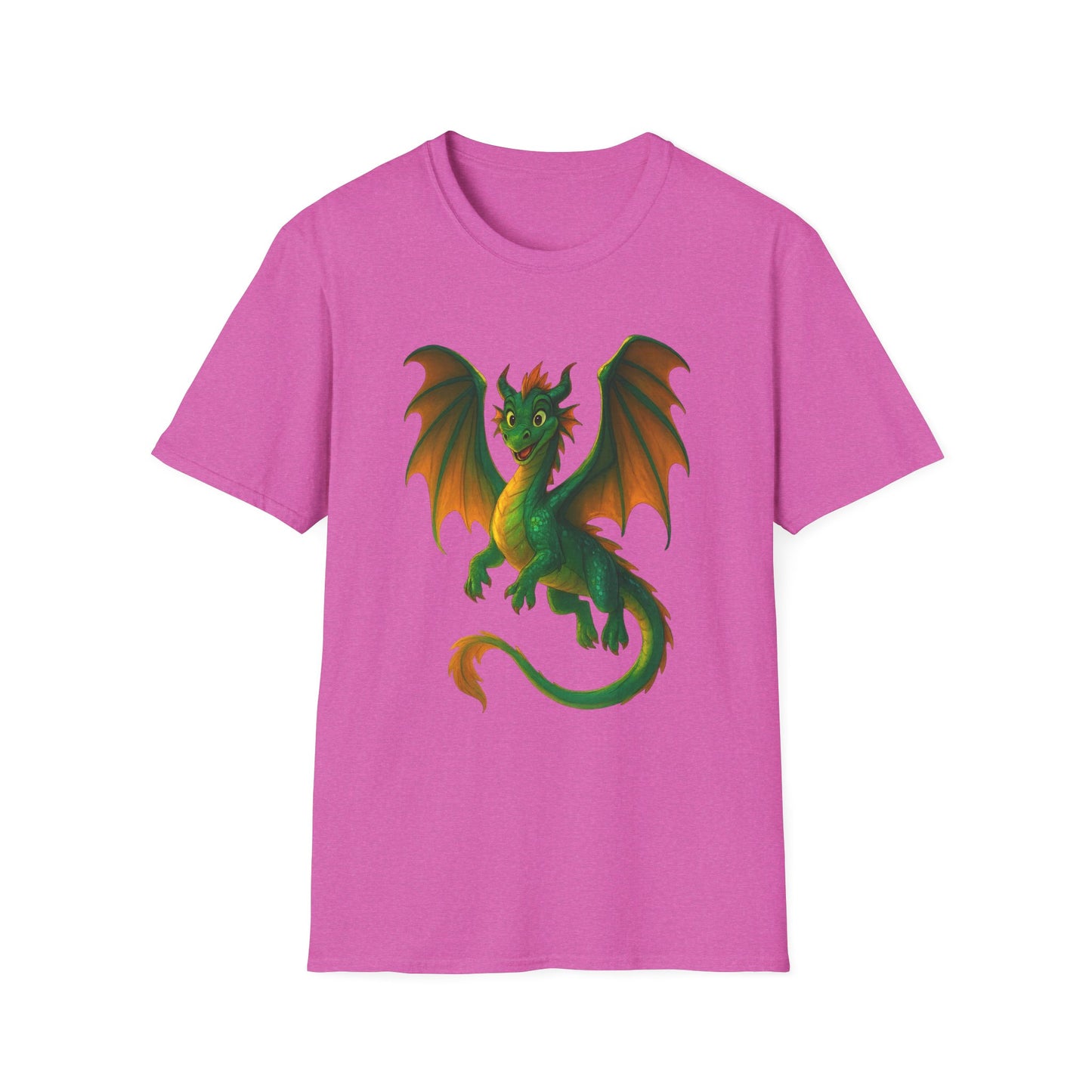 Green Dragon Fantasy T-Shirt | Unisex Mythical Creature Tee | DnD Gamer Gift | Cool Dragon Shirt | Magic RPG Nerdy Graphic Tee