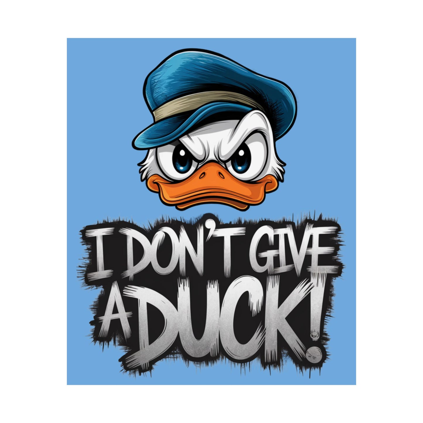 I Don't Give a Duck Angry Duck Poster