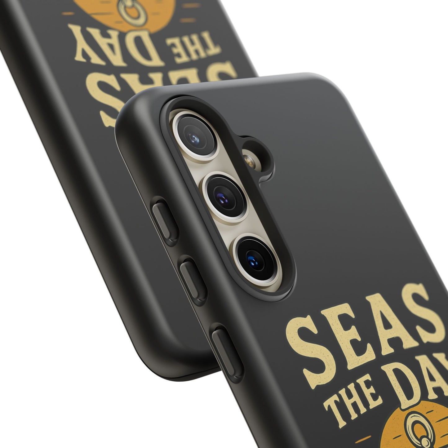 Seas the Day Samsung Case – Nautical Phone Case – Anchor Pun Gift – Ocean Lover Accessory – Motivational Phone Cover – Beach Vibes Case