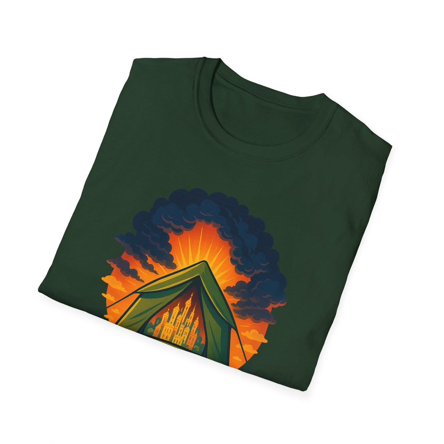 In-Tent-City Is High Camping Tee | Retro Tent Graphic T-Shirt for Hikers & Campers | Funny Outdoorsy Gift | Vintage Style Unisex Tee