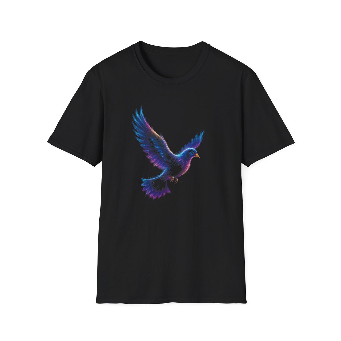 Abstract Dove Graphic Tee | Neon Spiritual Bird T-Shirt, Christian Symbol of Peace, Colorful Artsy Faith Shirt, Unique Religious Gift