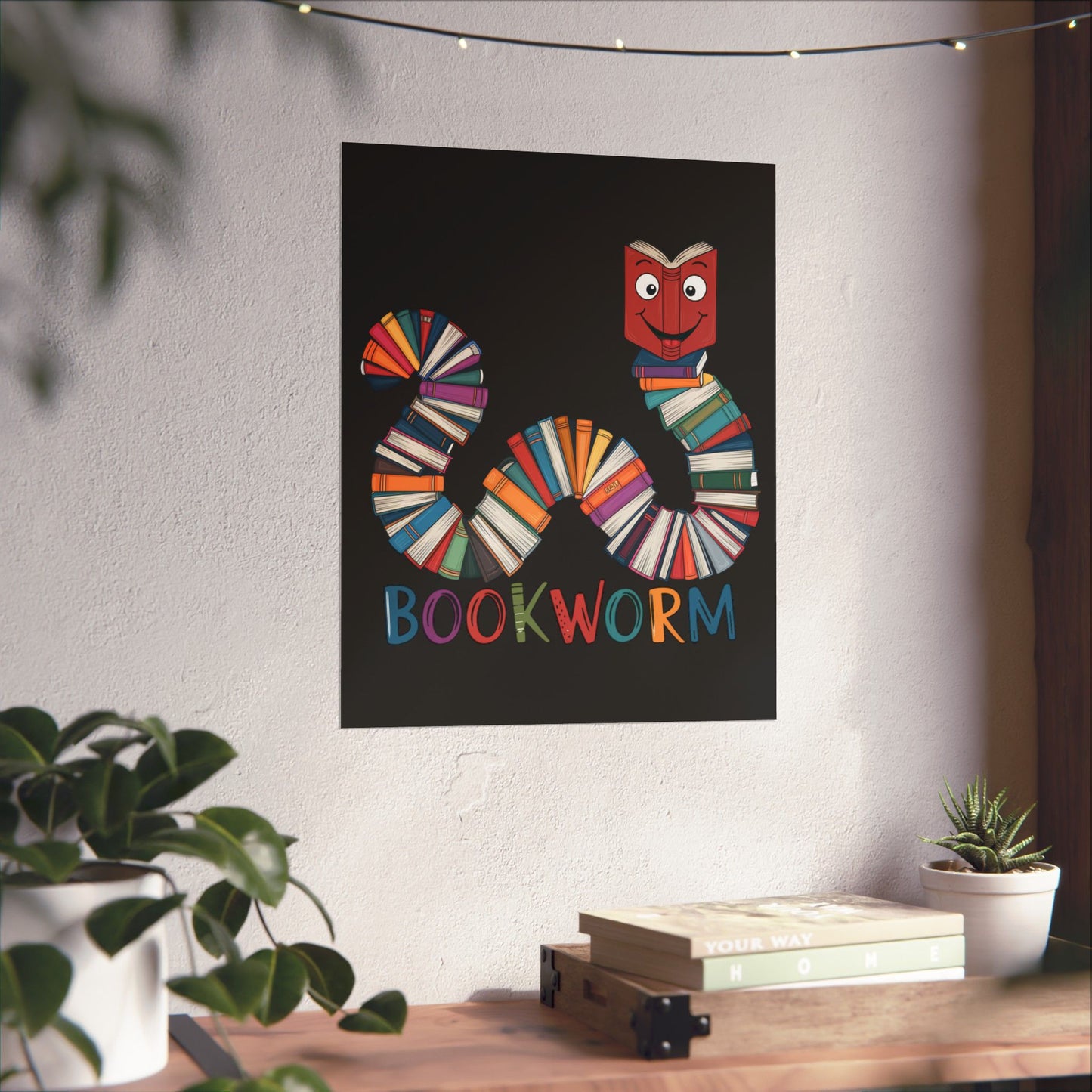 Vertical Poster Bookworm Matte Print