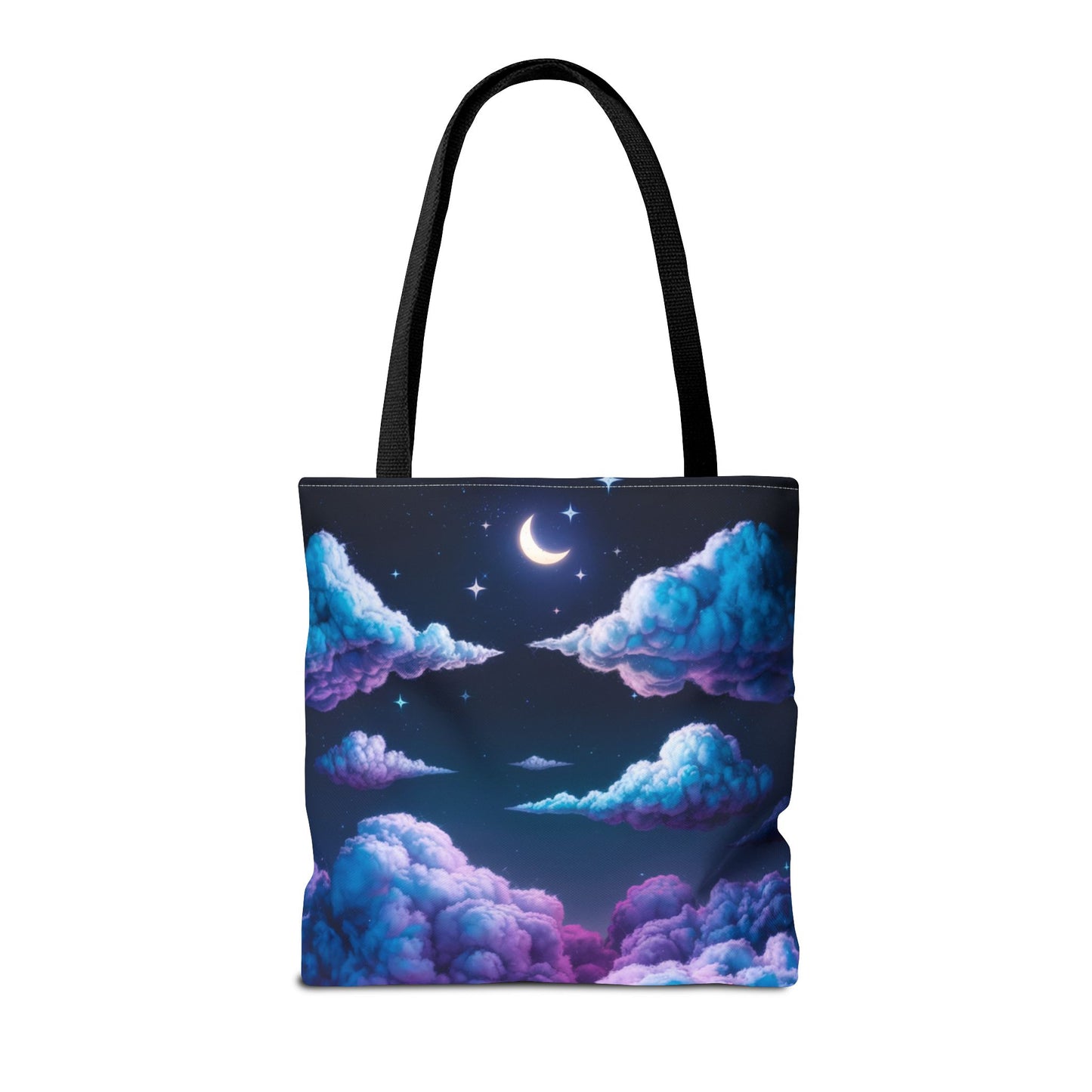 Dreamy Moon & Clouds Tote Bag • Celestial Night Sky Tote • Boho Moon Cloud Tote • Eco-Friendly Cosmic Art Tote • Gift for Stargazers