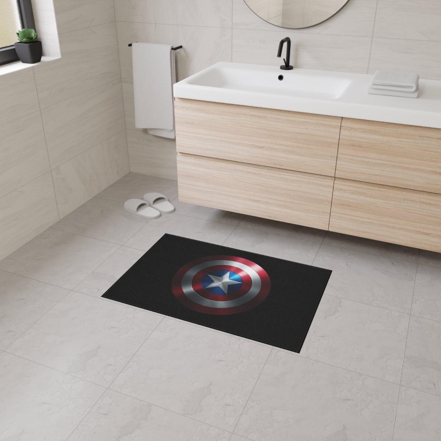 Floor Mat - Captain America Shield Design