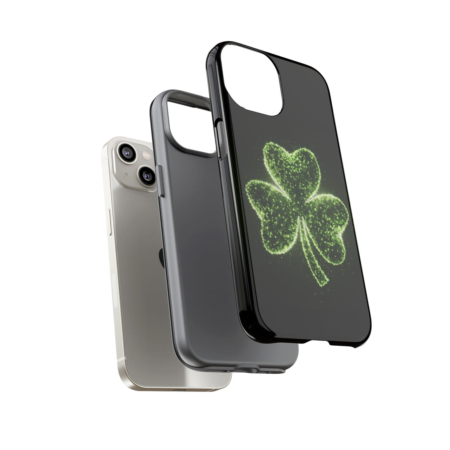 iPhone Tough Case - Shiny Shamrock Design