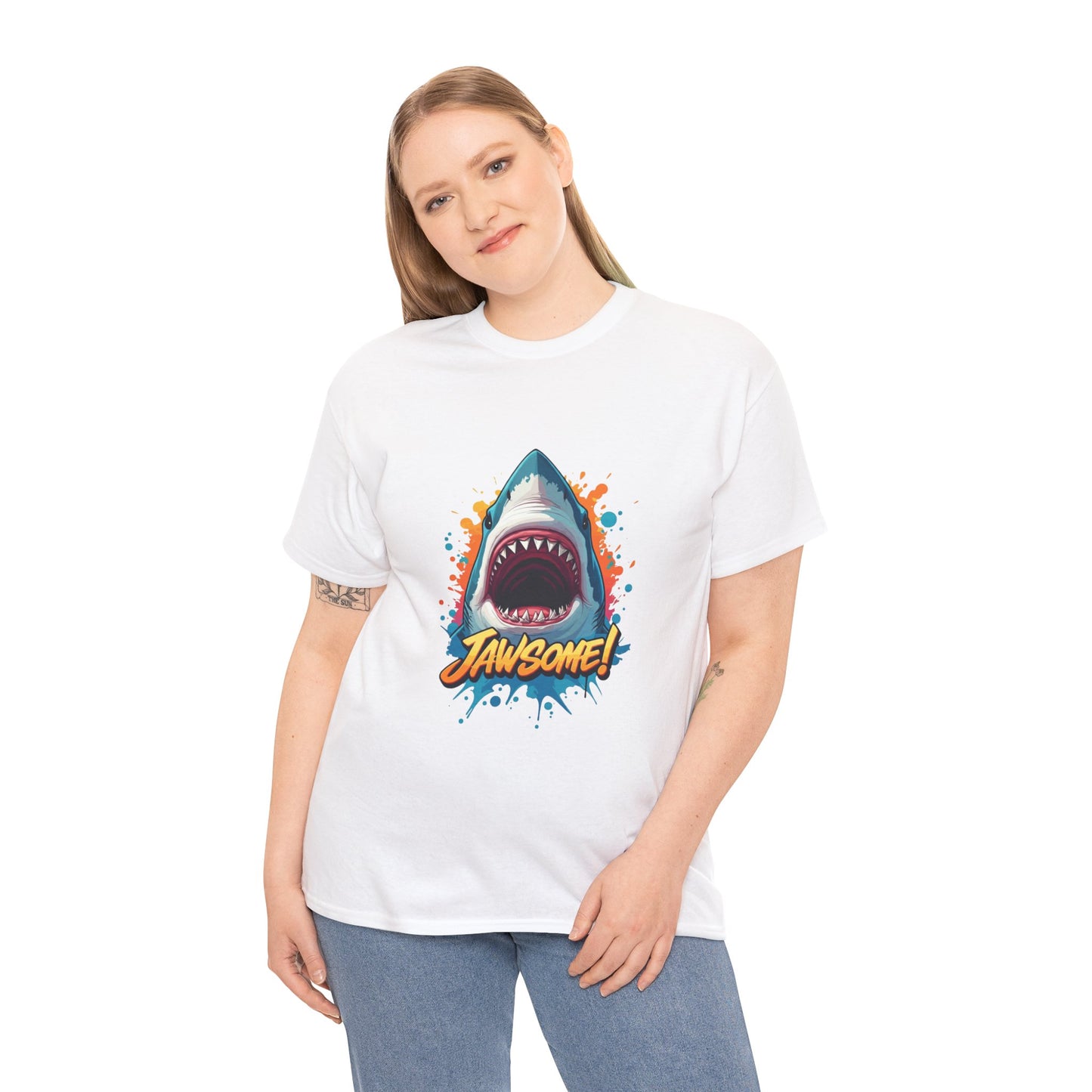 Jawsome Shark Graphic Tee | Fun Ocean Shark T-Shirt, Summer Beach Shirt, Shark Lover Gift, Trending Shark Week Apparel, Cute Marine Life Tee
