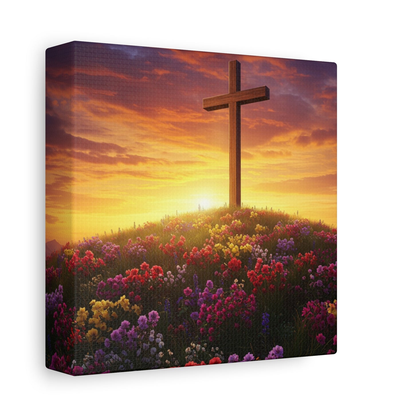 Canvas Cross Art Christian Canvas Cross Decor Religious Art Spiritual Painting Unique Decor Gift for Christian
