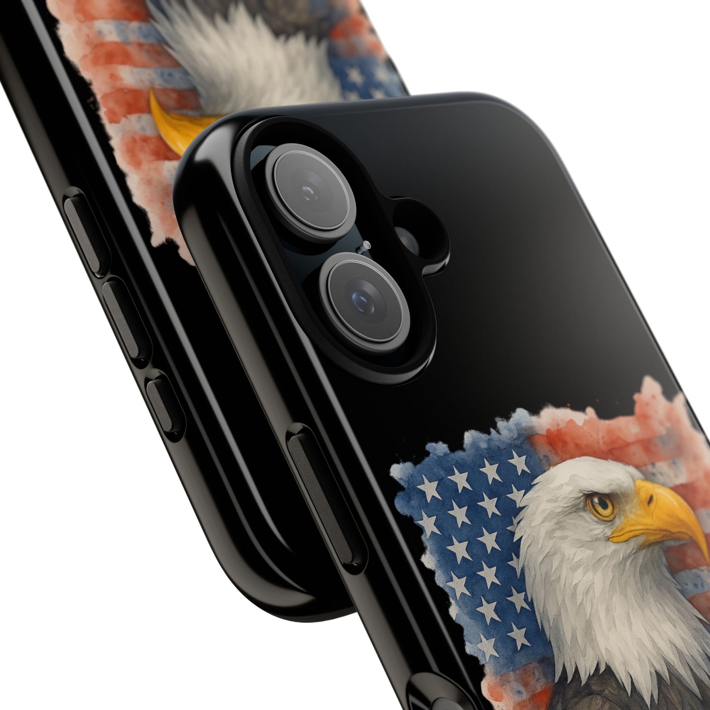 Patriotic Eagle Phone Case for iPhone - Tough Cases with American Flag Design 4th of July Case Memorial Day Veteran's Day