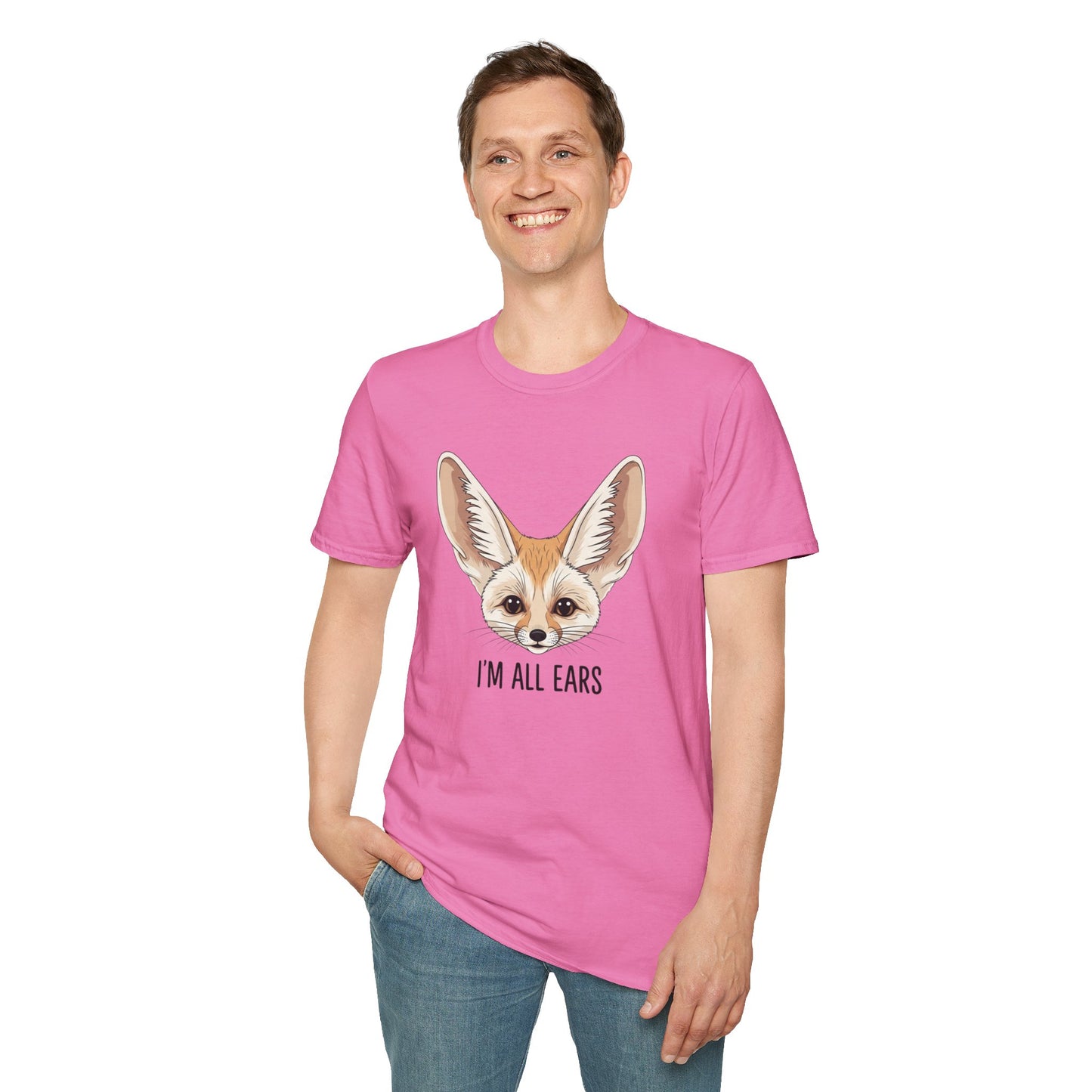 Fennec Fox Funny T-Shirt | I’m All Ears Animal Tee | Cute Pet Tee for Women Men | Unique Gift | Trending Animal Motif Shirt