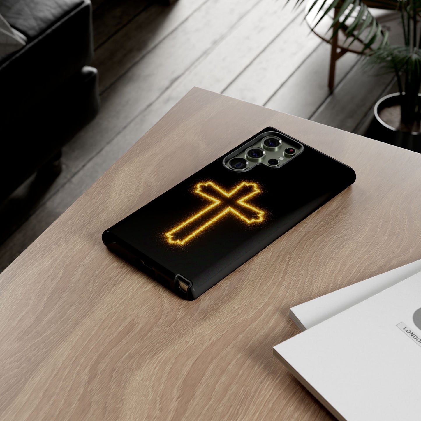 Glow-in-the-Dark Cross Samsung Phone Case - Tough Samsung Cases for Faithful Protection
