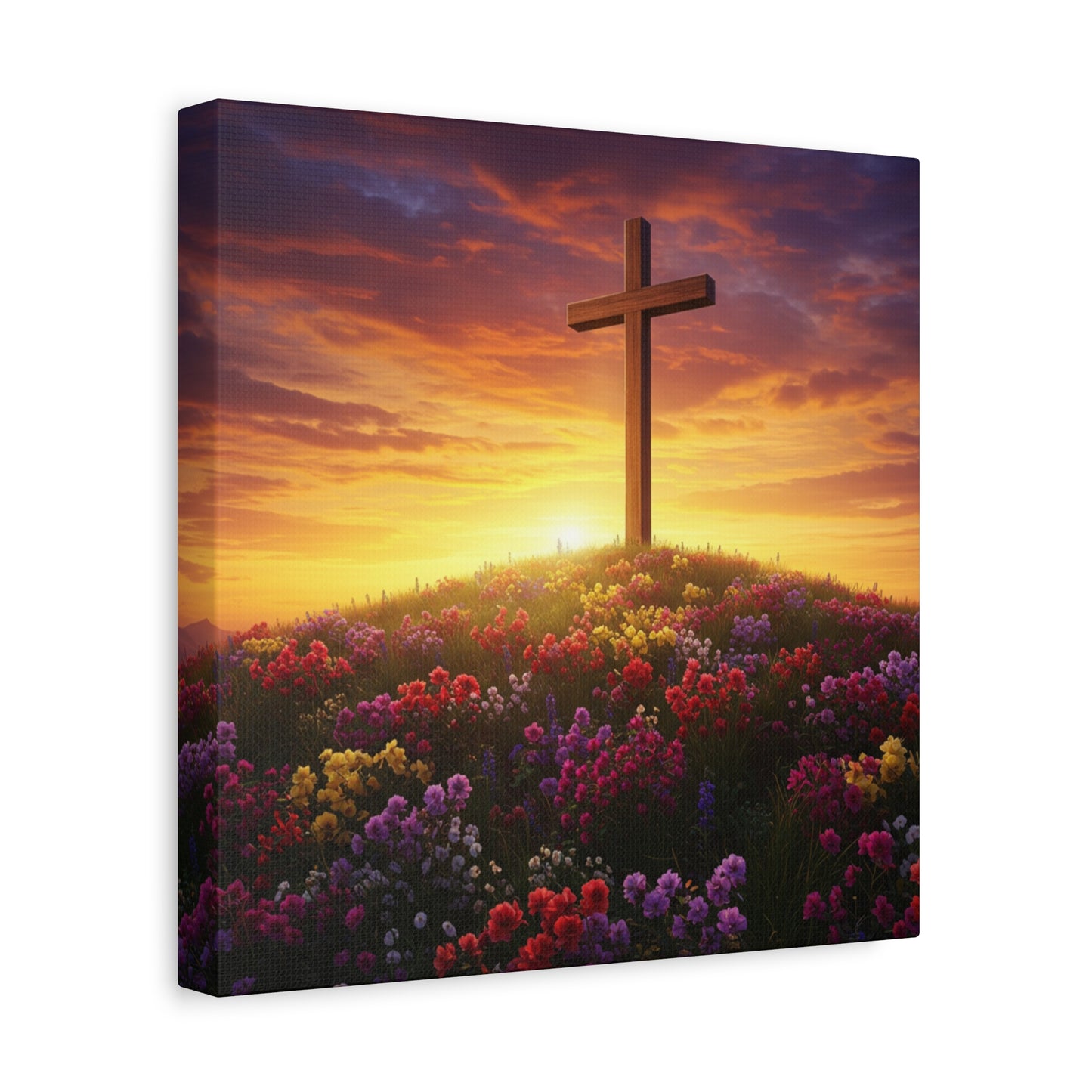 Canvas Cross Art Christian Canvas Cross Decor Religious Art Spiritual Painting Unique Decor Gift for Christian