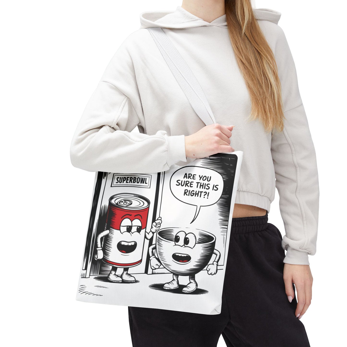 Tote Bag - Comic Superbowl Soup Design