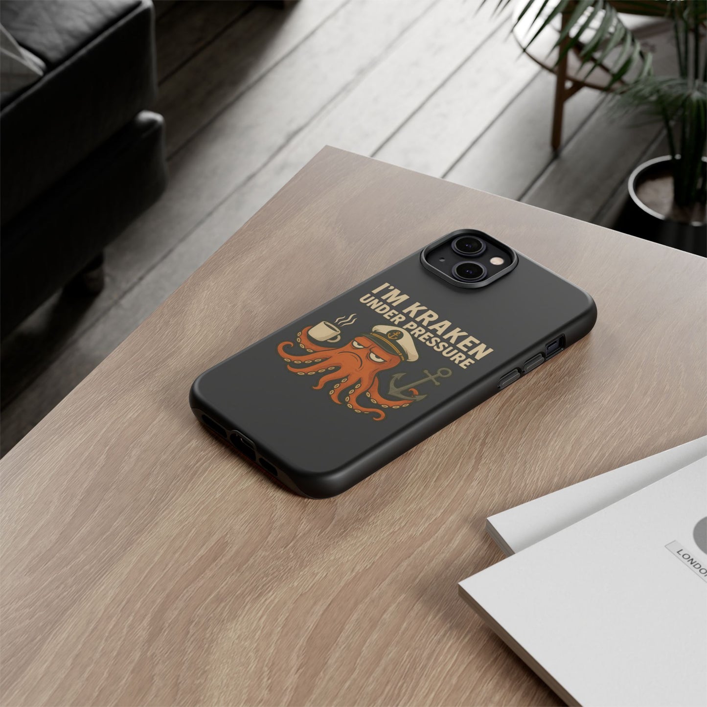 iPhone Case Stressed Octopus 'I'm Kraken Under Pressure' Nautical Phone Case Beach iPhone Case Ocean Themed Case