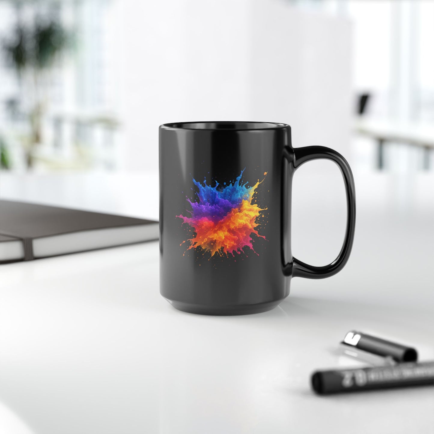 Color Splash Art Mug - Abstract Paint Splash Coffee Cup - Bright Bold Colorful Mug - Artist Gift Idea - Creative Vibe Mug 11oz 15oz