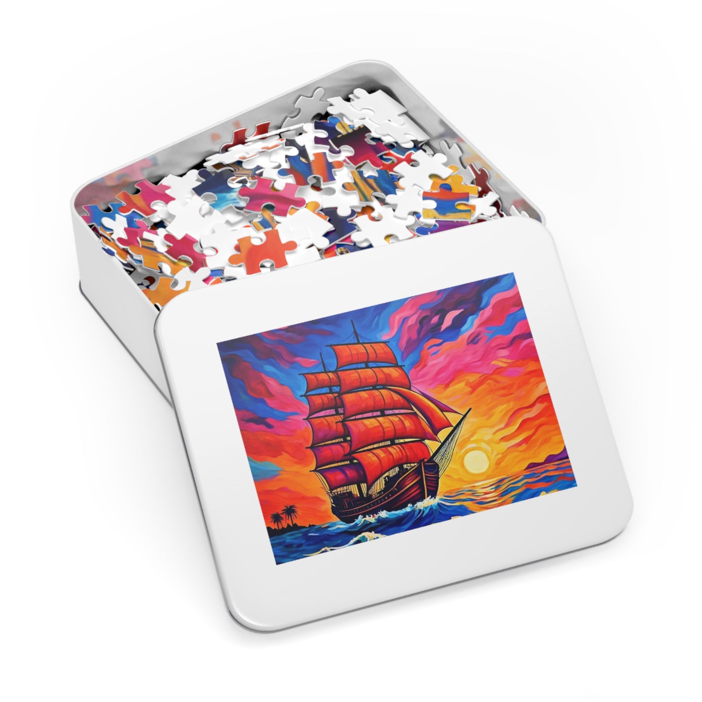 Puzzle - Ship Sailing at Sunset