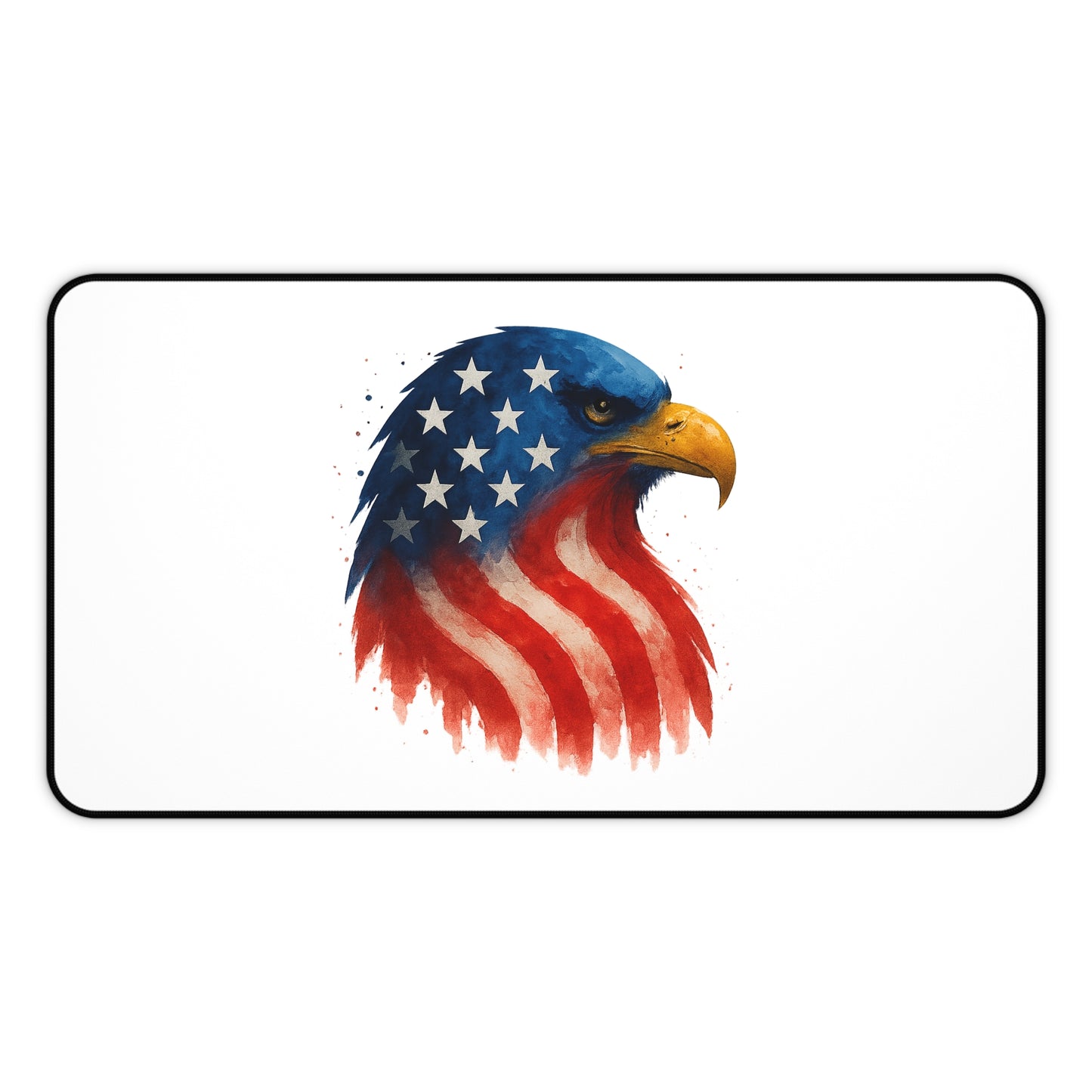 Patriotic Eagle Desk Mat USA Flag Gaming and Office Extended Mouse Pad - Bald Eagle Art Gift for Veterans, 4th of July, Memorial Day