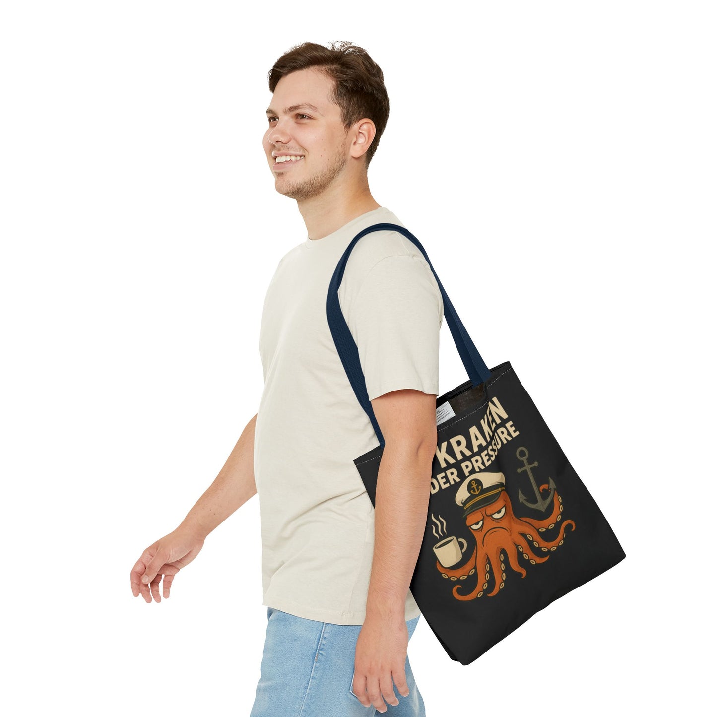 Stressed Octopus Tote Bag Nautical Bag Beach Tote Ocean Reusable Bag Seaside
