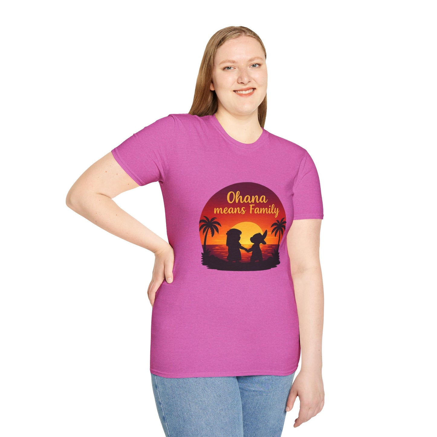 Ohana Means Family Shirt - Cute Sunset Graphic Tee, Hawaiian Family Quote Shirt, Family Inspired T-Shirt, Matching Vacation Outfit