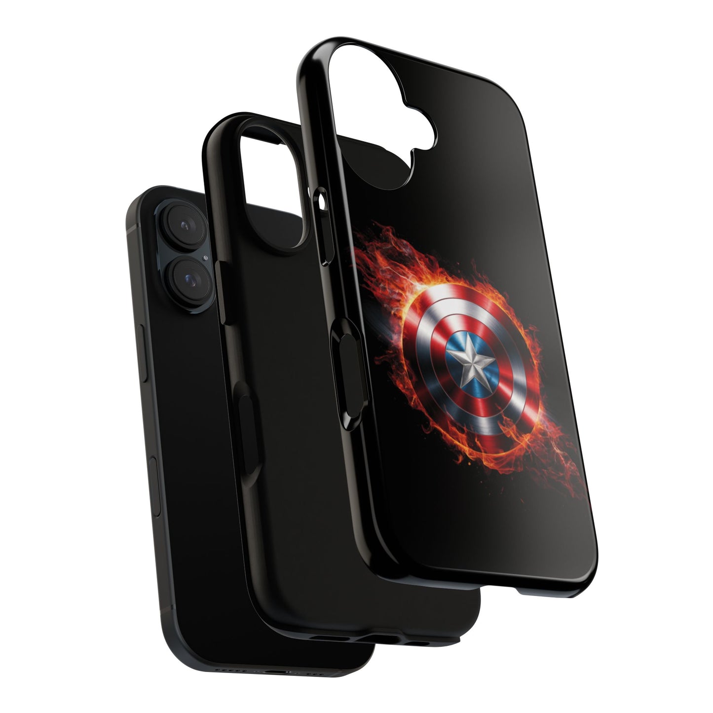 iPhone Case - Captain America Shield in Flames