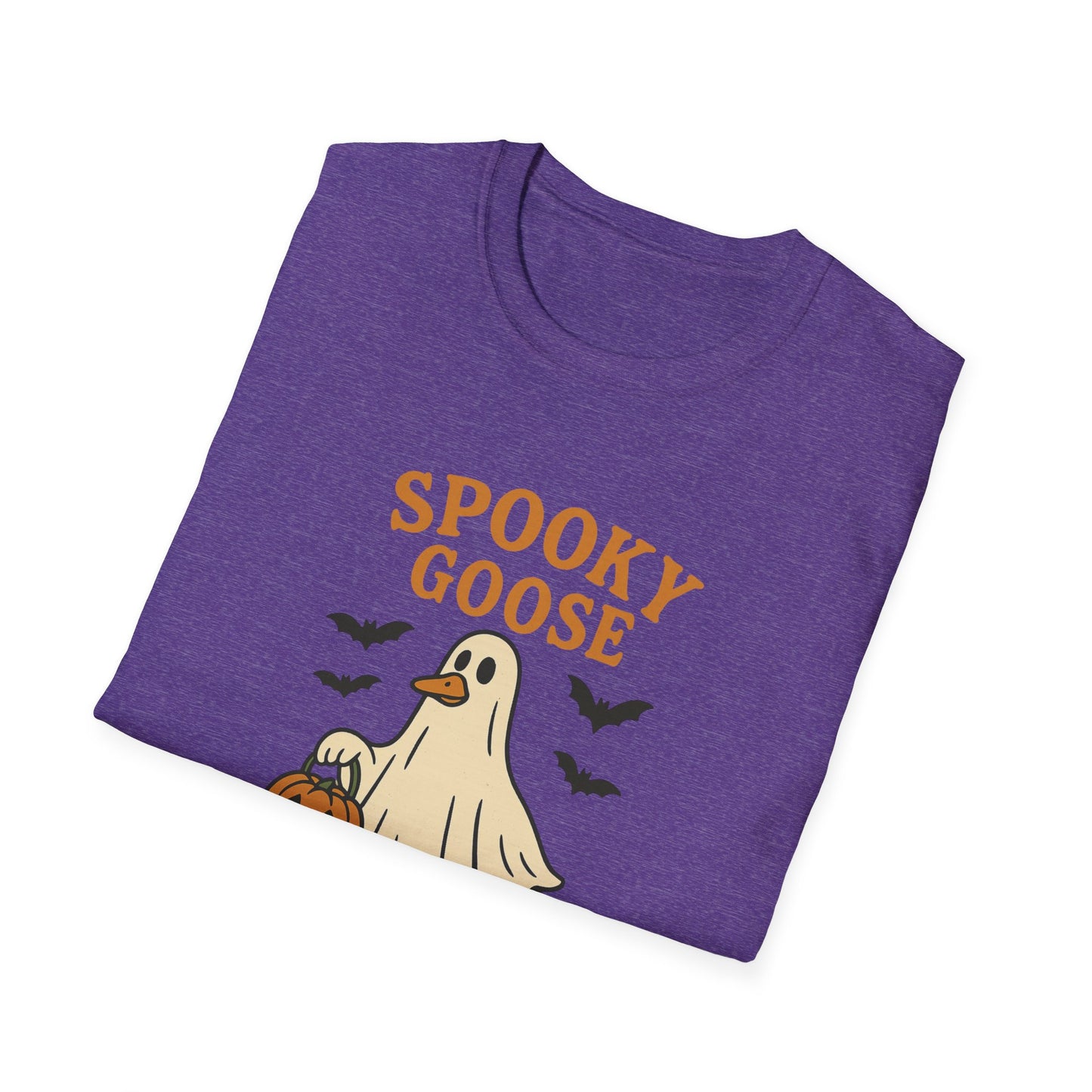 Spooky Goose Halloween T-Shirt | Ghost Costume Goose Tee | Funny Fall Bird Shirt | Spooky Animal Halloween Graphic T-Shirt