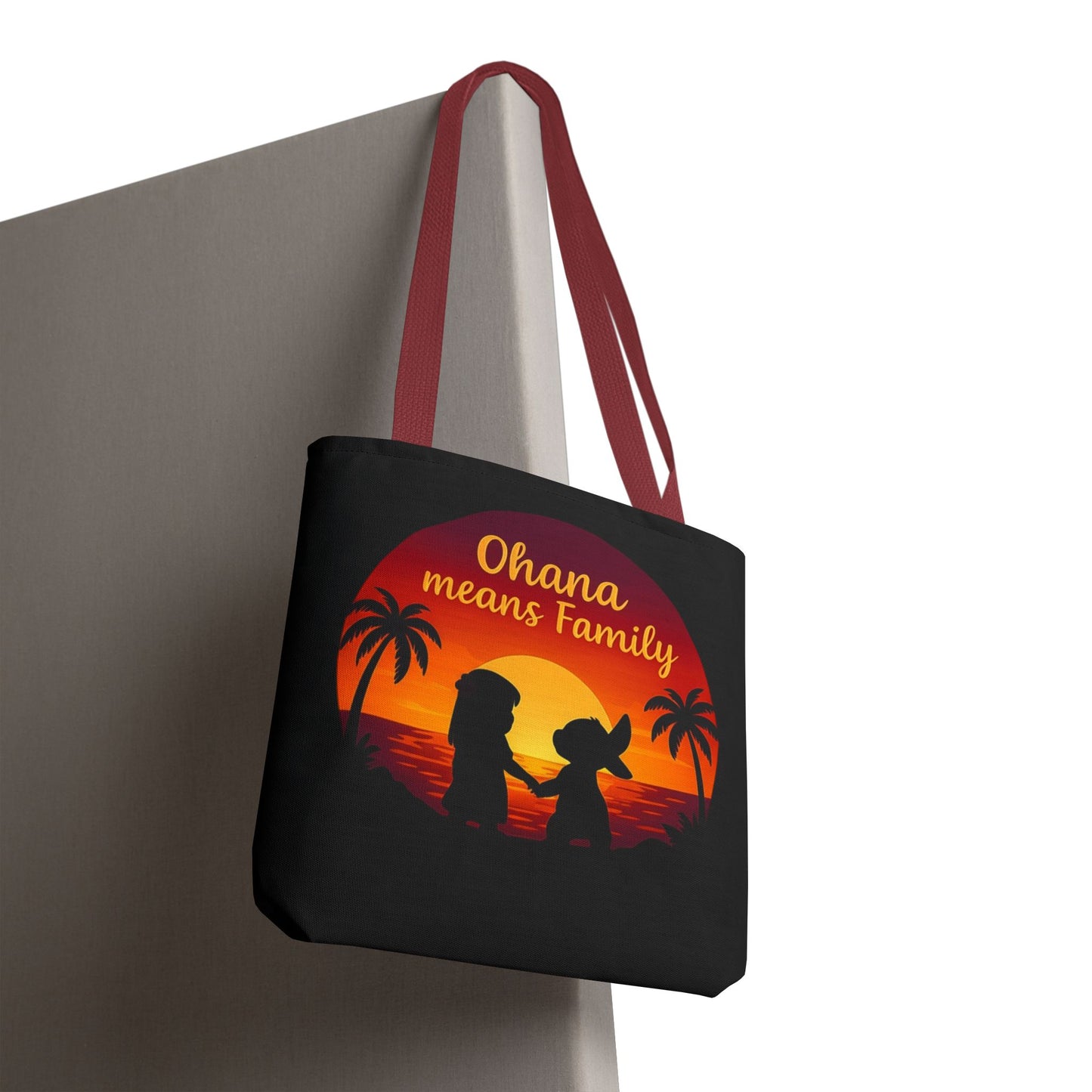 Ohana Means Family Tote Bag – Lilo and Stitch Inspired Bag, Hawaiian Quote, Disney Aesthetic Gift, Reusable Grocery or Beach Bag
