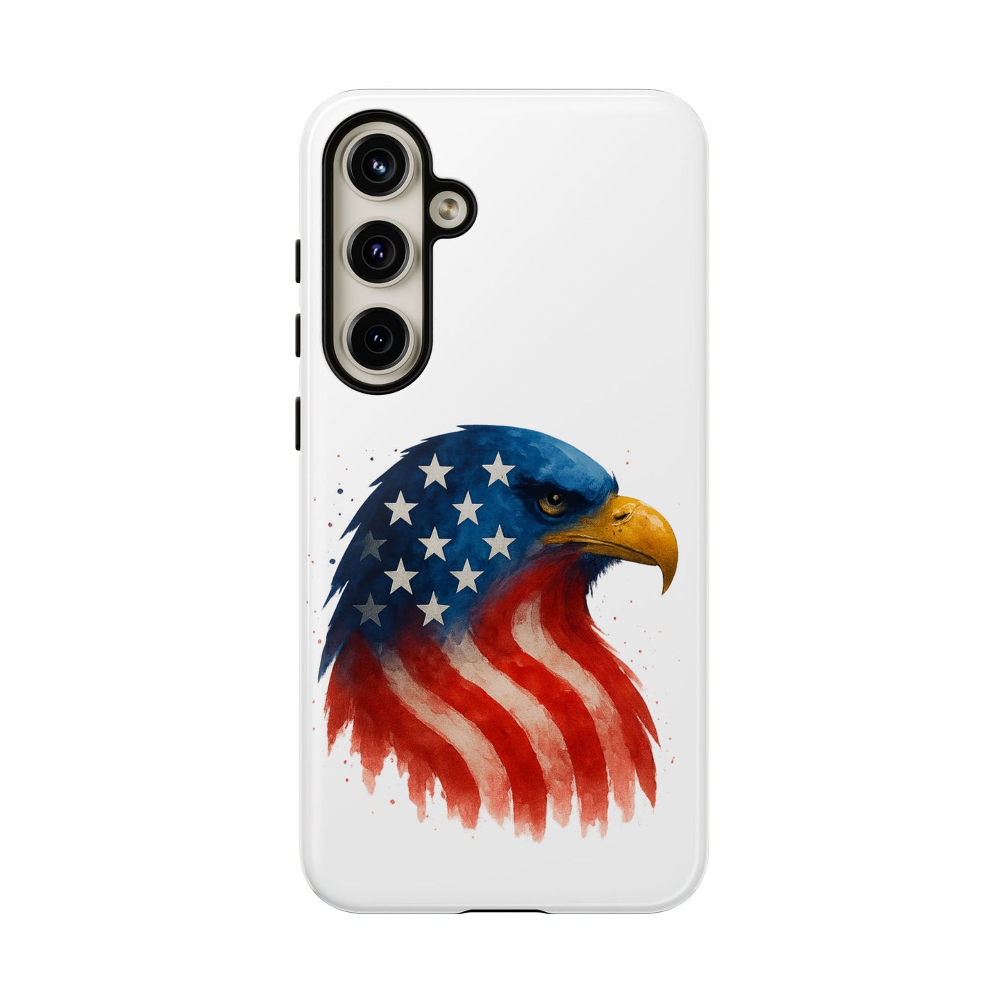 Patriotic Eagle Samsung Case - USA Flag Rugged Tough Cover, Dual-Layer Protection, Veteran and 4th of July Gift Galaxy Series