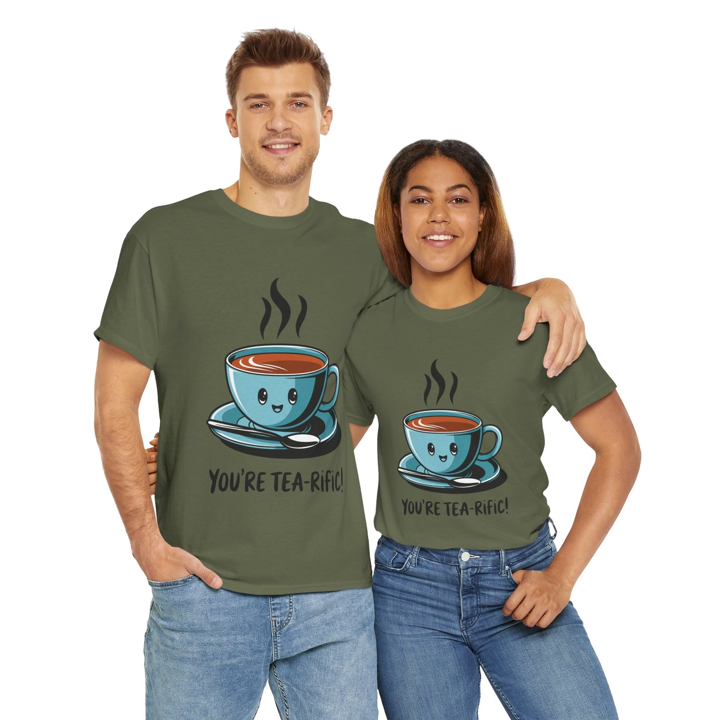 You’re Tea-Rific! Cute Tea Pun T-Shirt for Tea Lovers - Funny Gift, Kawaii Cup Graphic Tee - Unisex Soft Cotton Shirt