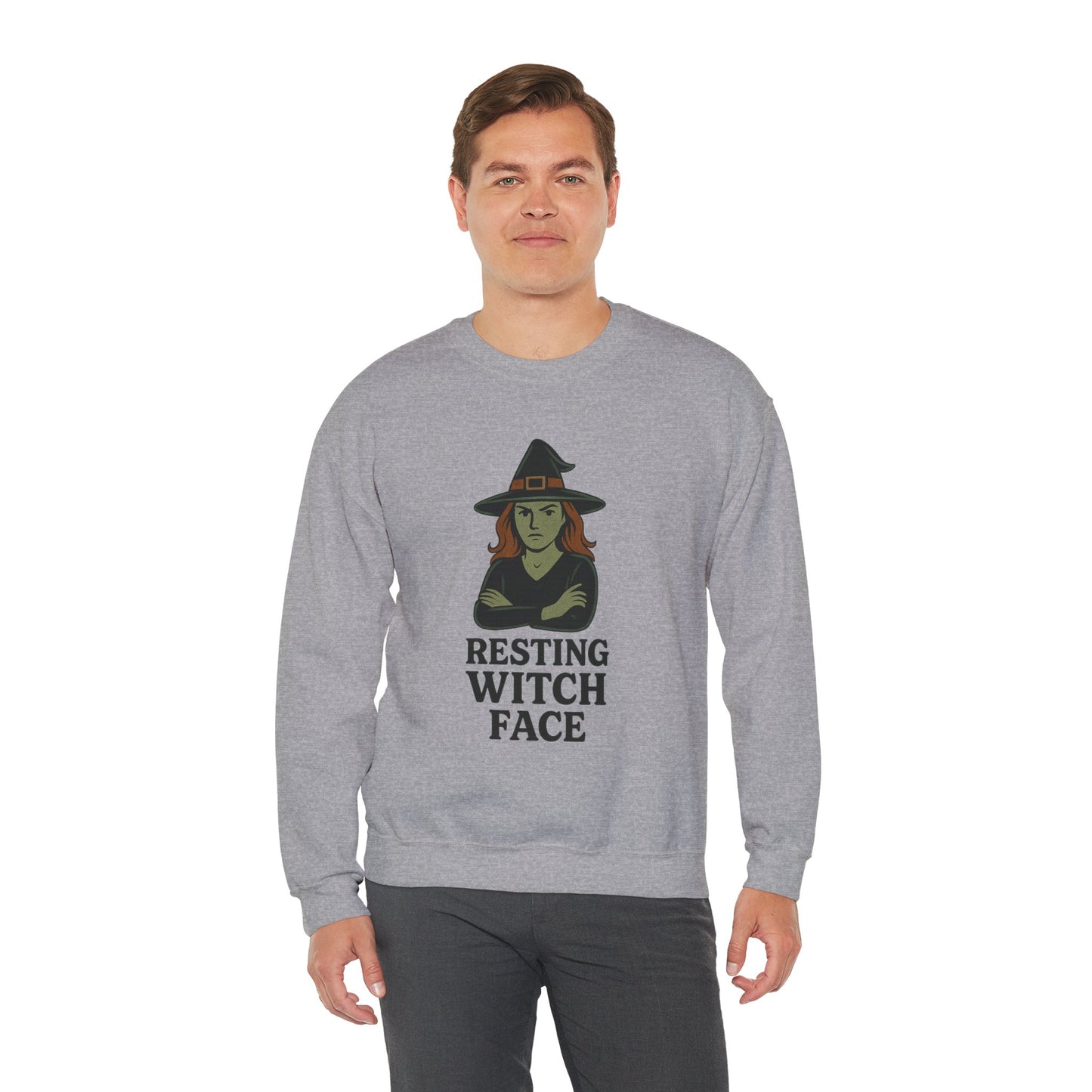 Resting Witch Face Sweatshirt, Funny Halloween Witch Crewneck, Spooky Season Sweatshirt, Fall Humor Graphic Pullover, Witchy Gift