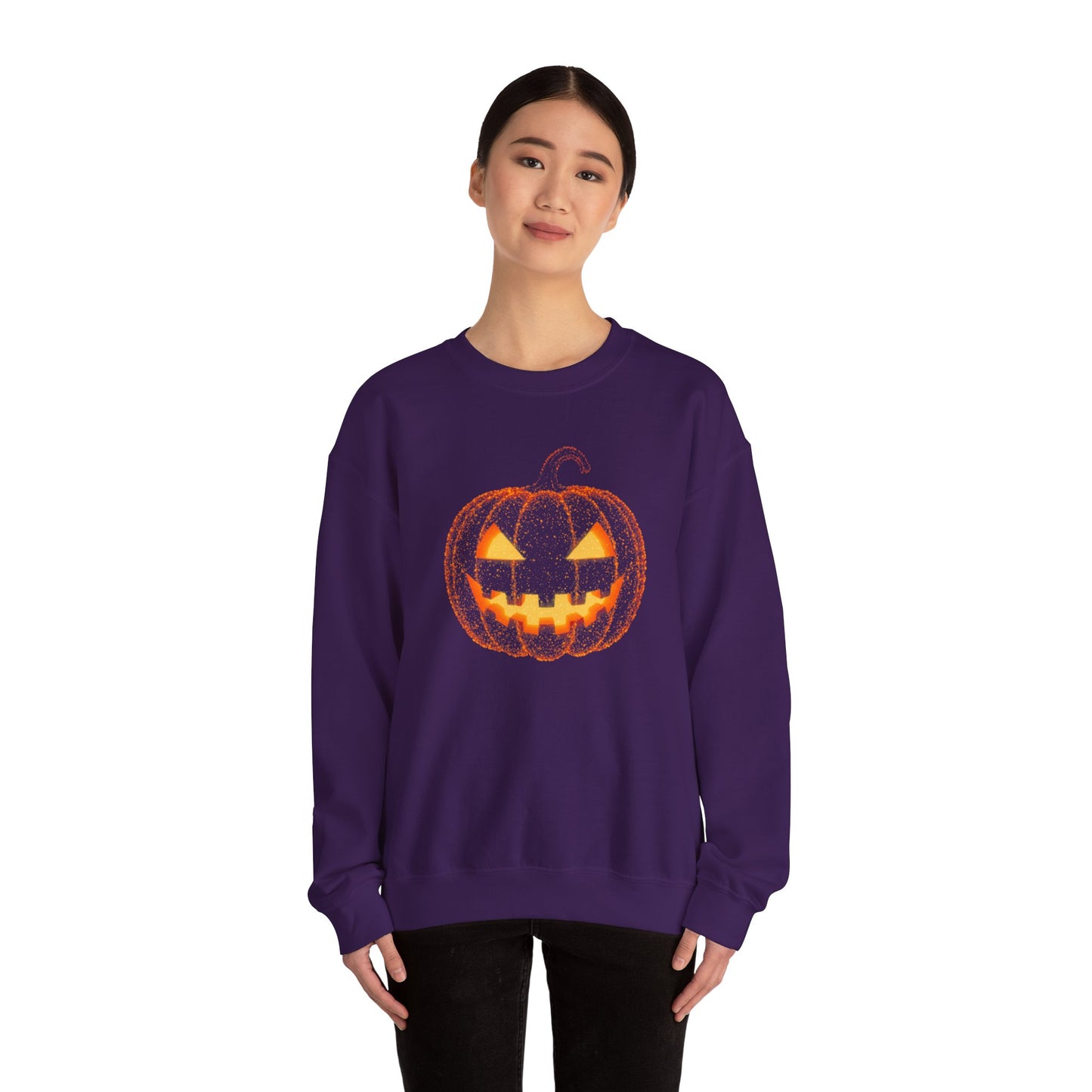 Jack O'Lantern Pumpkin Sweatshirt • Halloween Crewneck Sweater • Spooky Season Fall Top • Cozy Autumn Pumpkin Patch Graphic Shirt