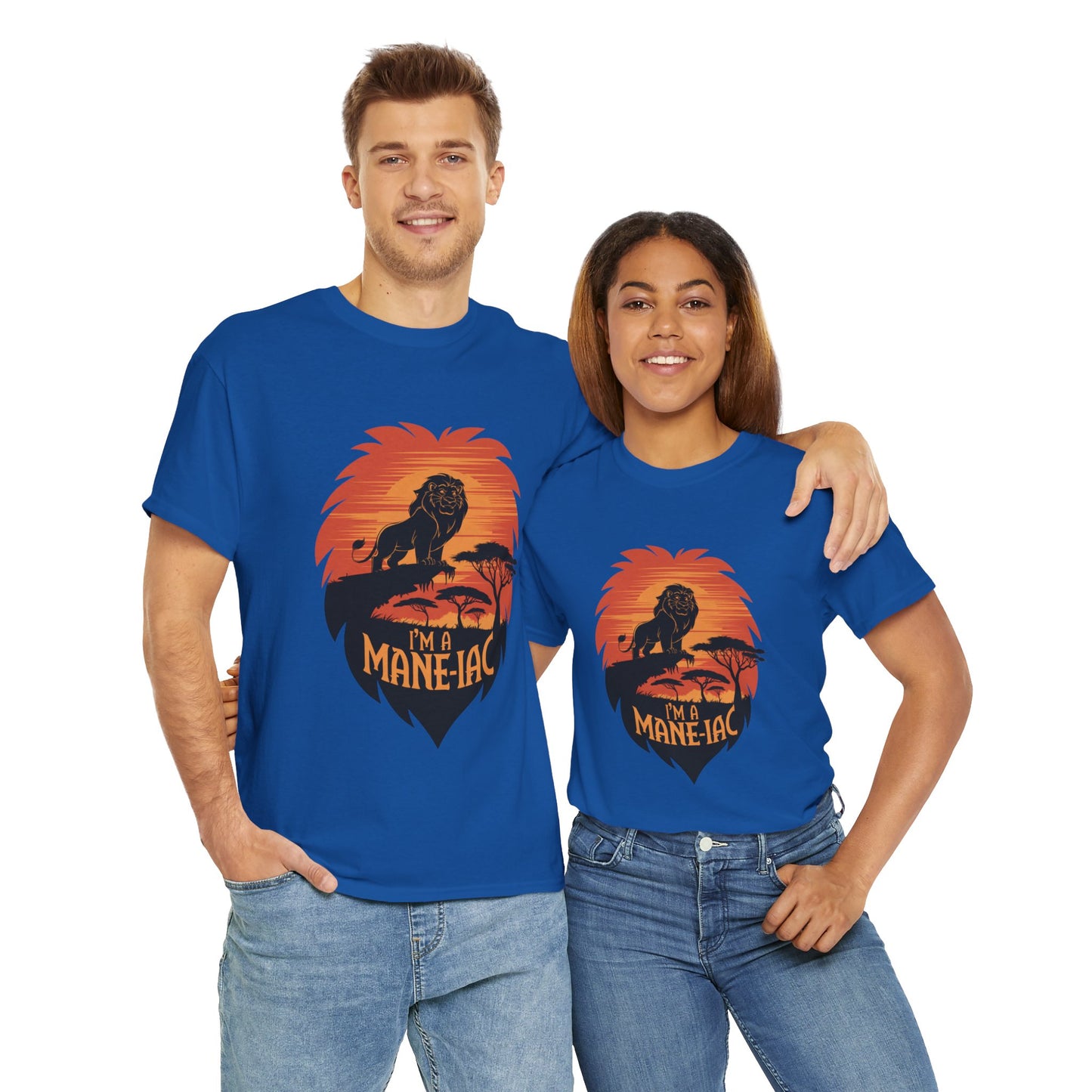 I’m a Mane-iac Lion Classic Fit Tee – Clean Stylized Animal Art, Funny Mane Pun, Everyday Quiet Luxury, Perfect for Smart Casual Looks