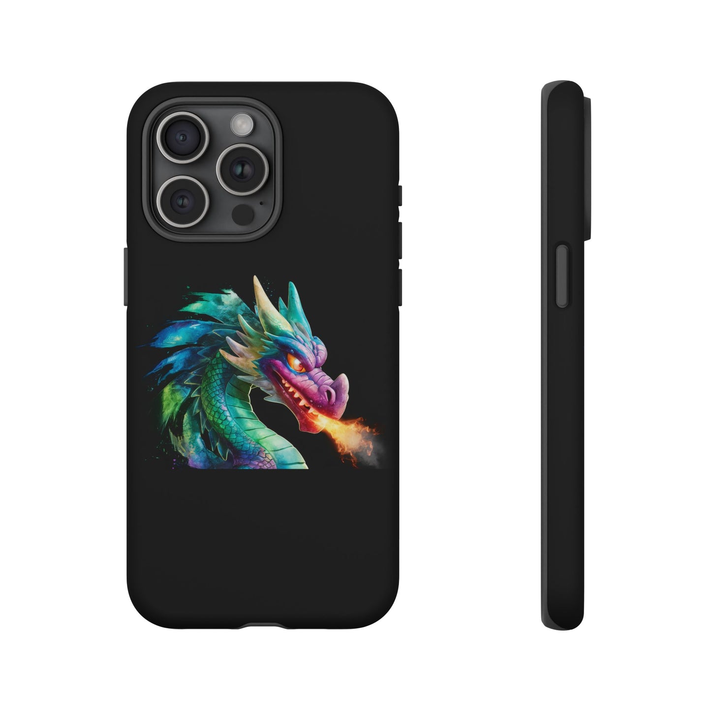 Dragon iPhone Case - Fantasy Fire-Breathing Art Protective Cover - Bookish Dark Academia Aesthetic Gift for Teens and Adults