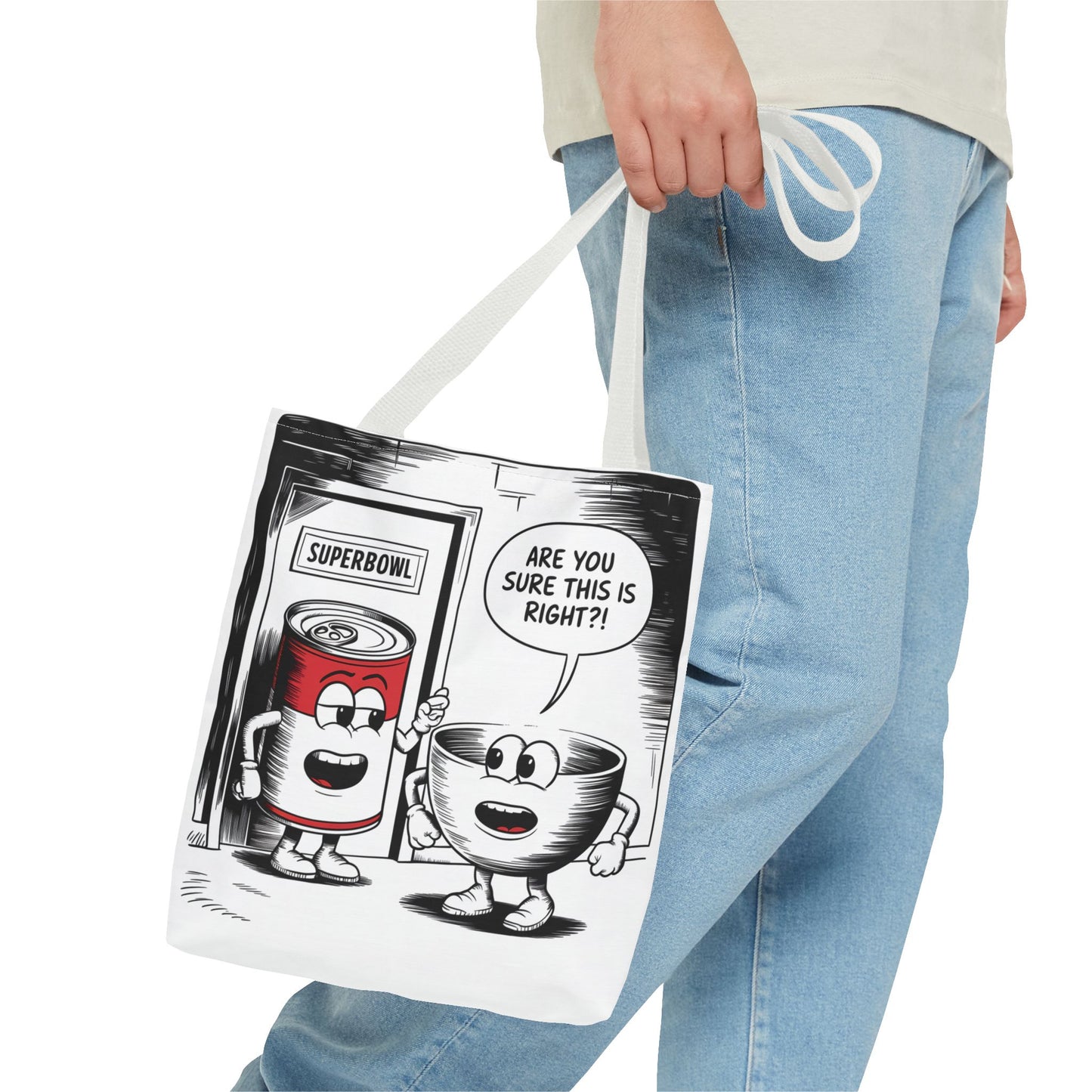 Tote Bag - Comic Superbowl Soup Design
