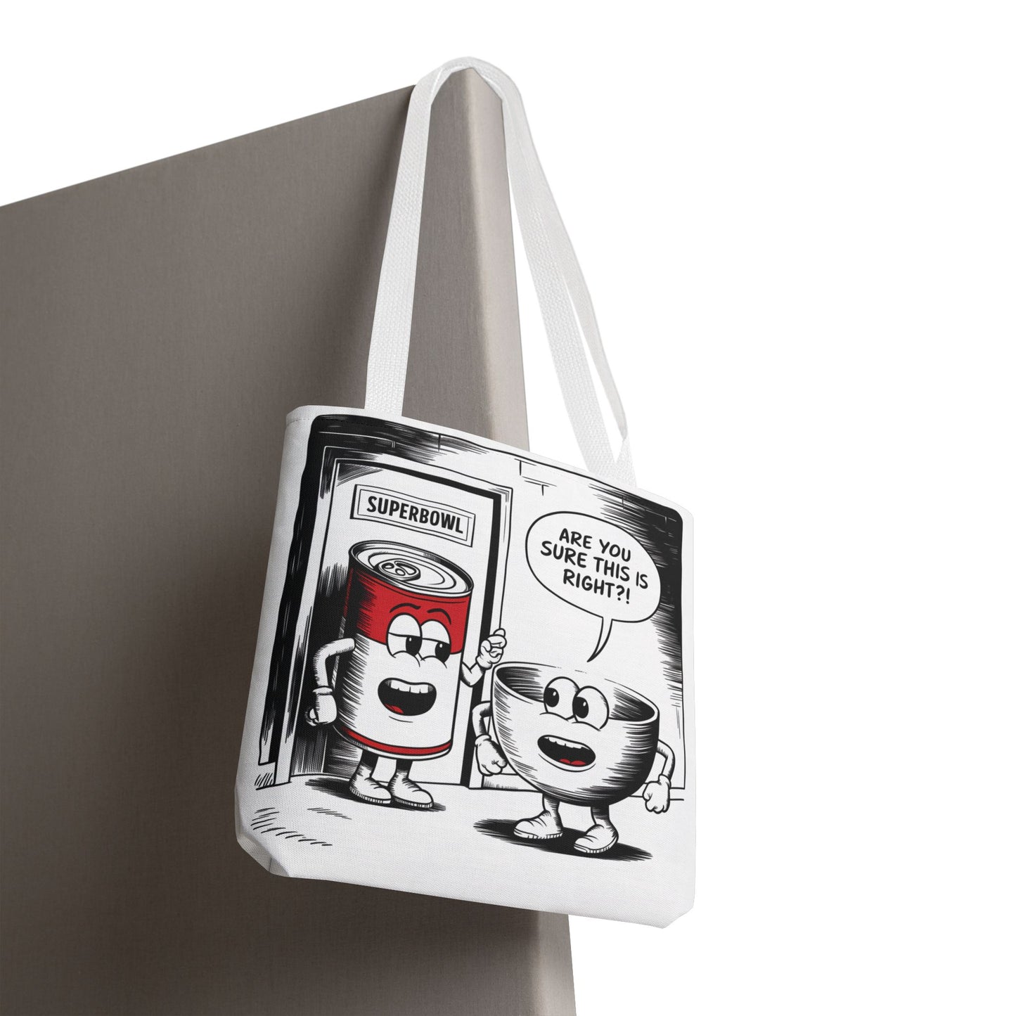 Tote Bag - Comic Superbowl Soup Design