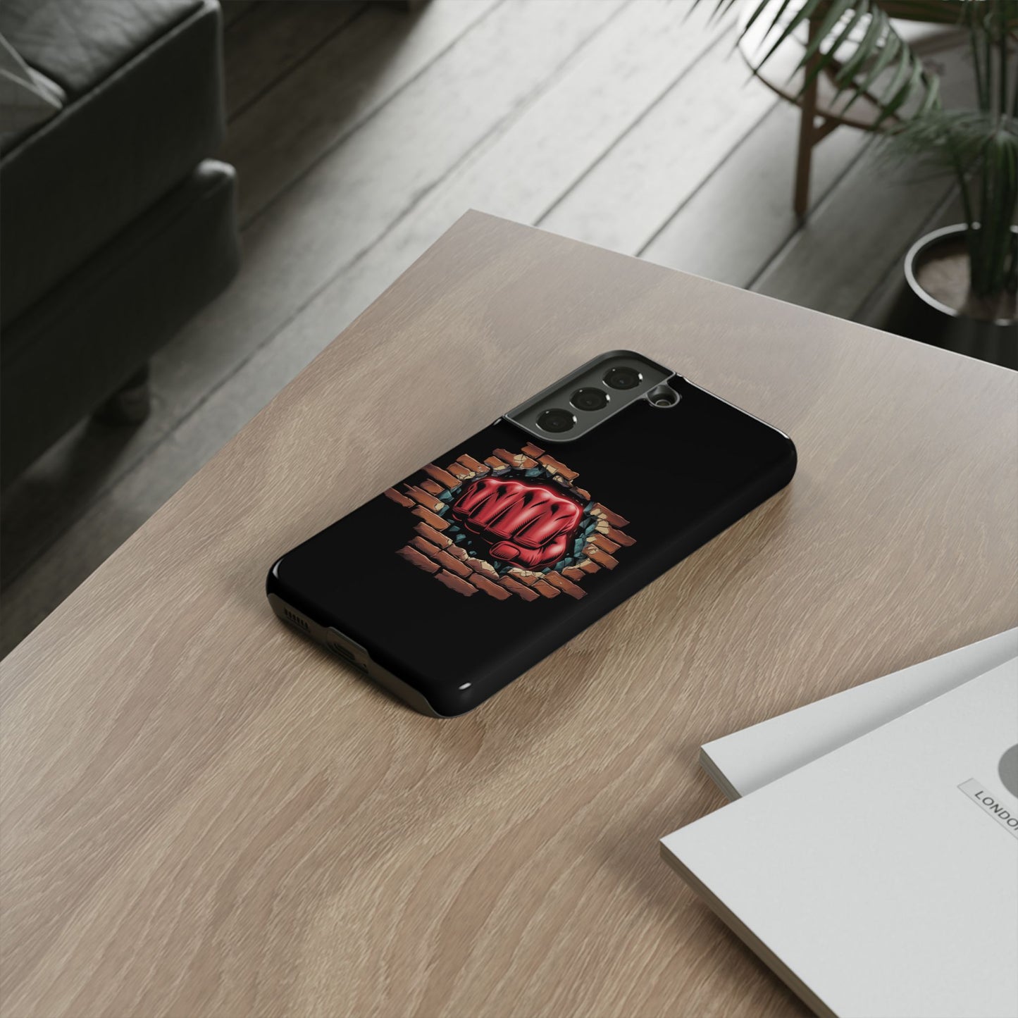 Samsung Galaxy Tough Case - Red Fist Smashing Design