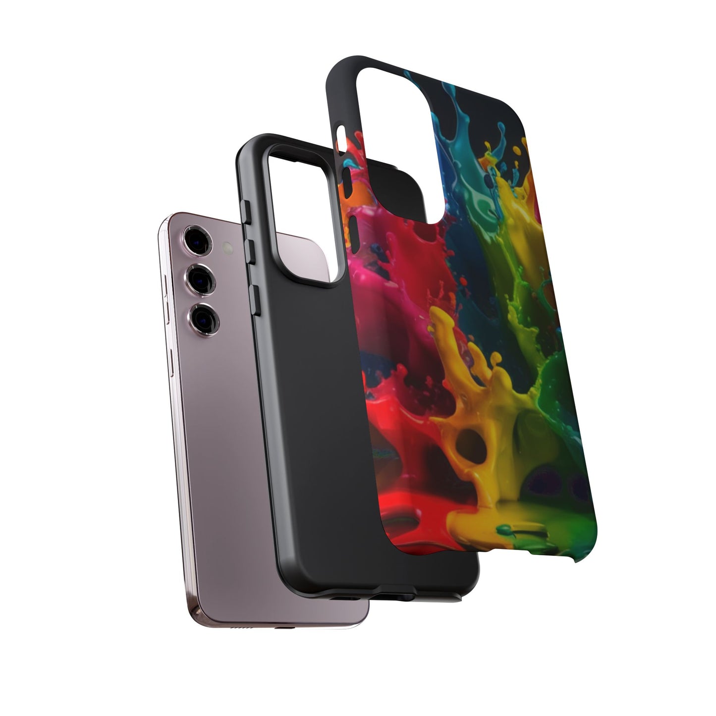 Vibrant Splash Samsung Phone Case - Tough Spectrum Splash Samsung Case