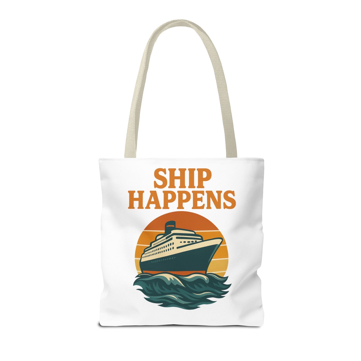 Ship Happens Tote Bag - Fun Nautical Design for Beach Lovers Cruise Bag Unique Gift for Travelers