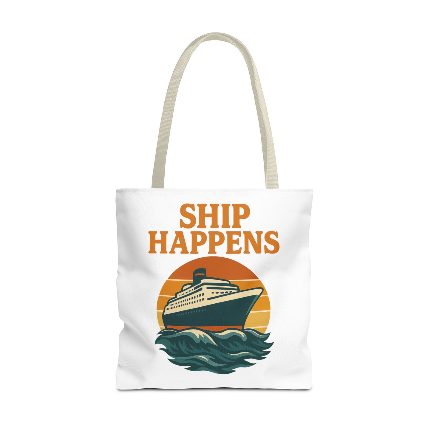 Ship Happens Tote Bag - Fun Nautical Design for Beach Lovers Cruise Bag Unique Gift for Travelers