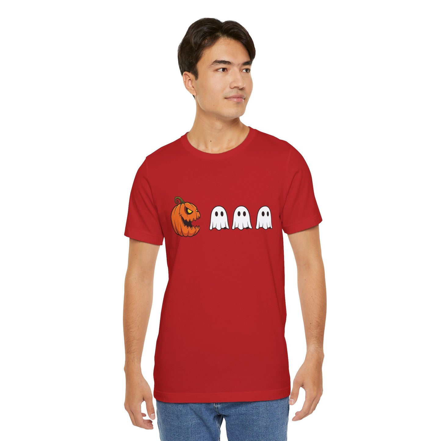 Pumpkin Pac-Man Shirt, Halloween Arcade Tee, Pumpkin Chase Ghosts Tee, Retro Gaming Halloween, Spooky Season Shirt, Vintage Game Pumpkin Top