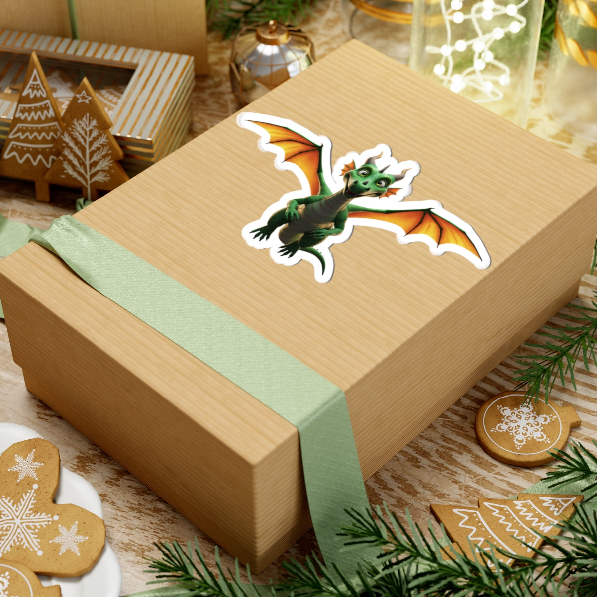 Cute Fantasy Dragon Sticker | Waterproof Vinyl Kiss-Cut Decal for Laptops, Water Bottles, Journaling & D&D Gifts