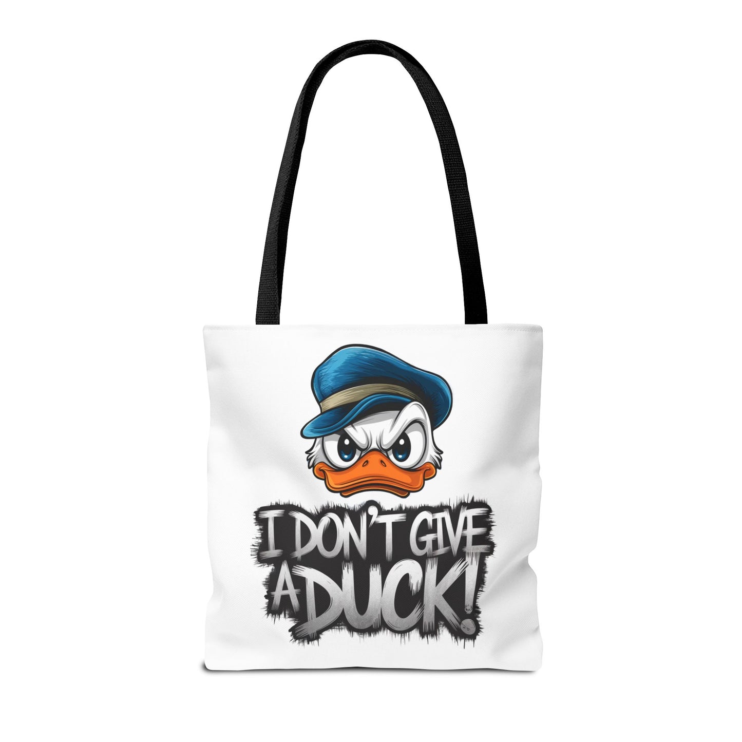 Funny Grumpy Duck Tote Bag | I Don’t Give A Duck Canvas Tote | Eco Reusable Cotton Gift Tote | Cute Animal Humor Market Bag