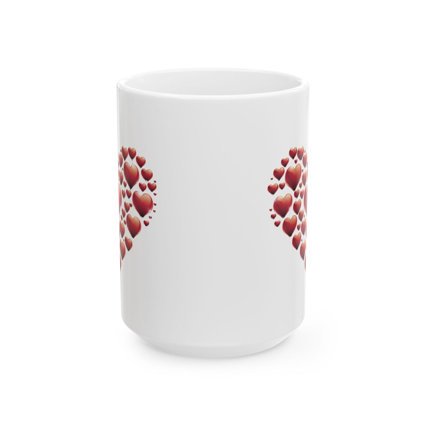 Mug - Heart Made Out of Hearts Fun Ceramic Mug (11oz, 15oz)