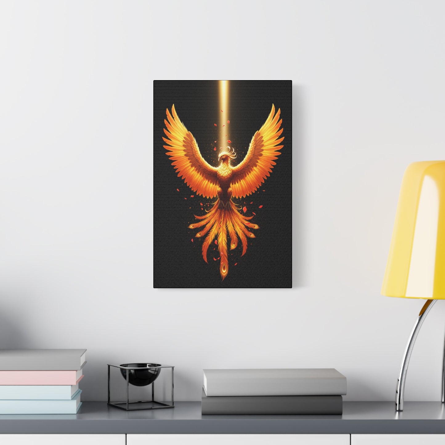 Phoenix Canvas Firebird Art Fire Bird Decor Modern Home Decor Legendary Bird Art