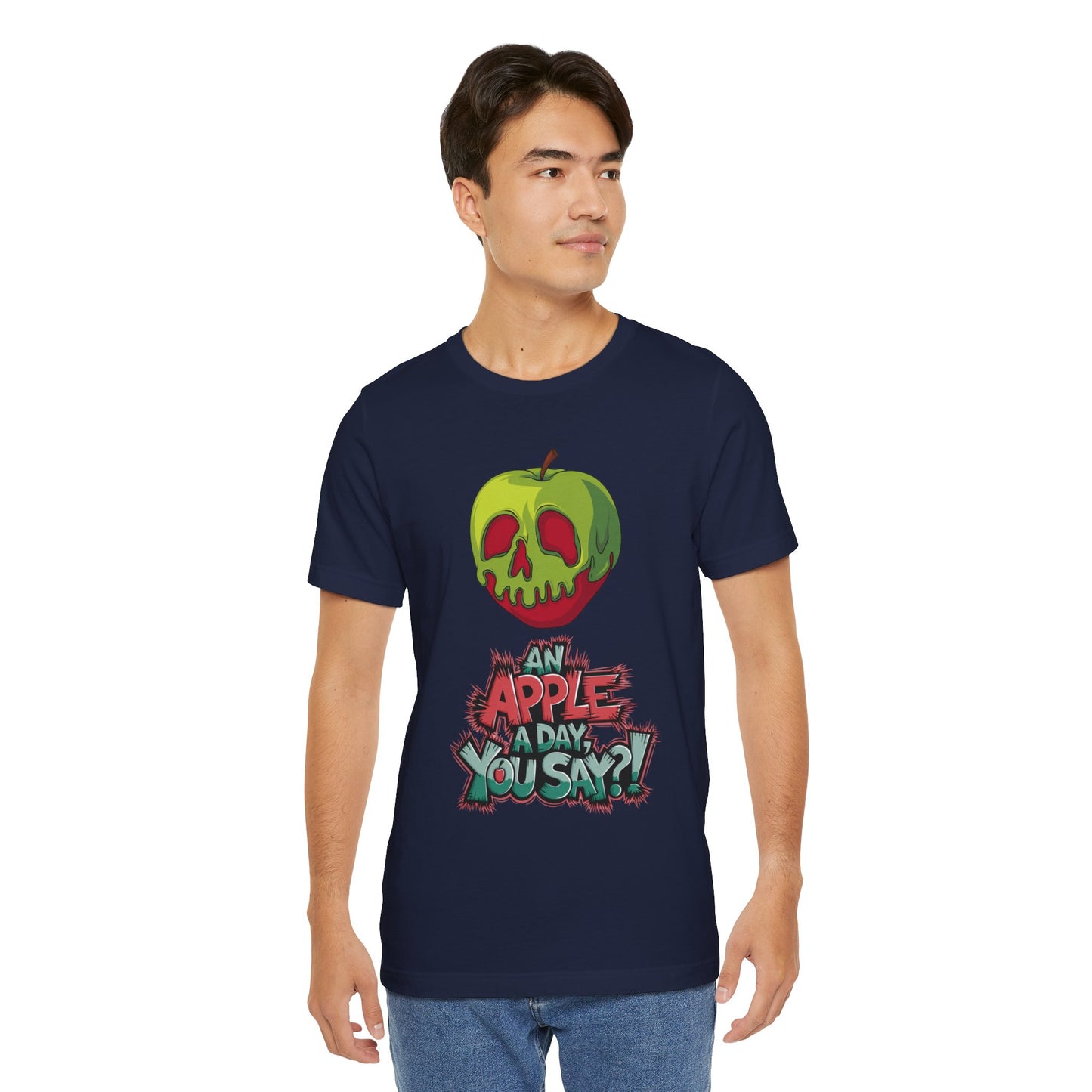 Funny Apple Skull Shirt – An Apple A Day You Say? – Grunge Fruit Tee – Y2K Nostalgia T‑Shirt – Gift for Fruit Lovers