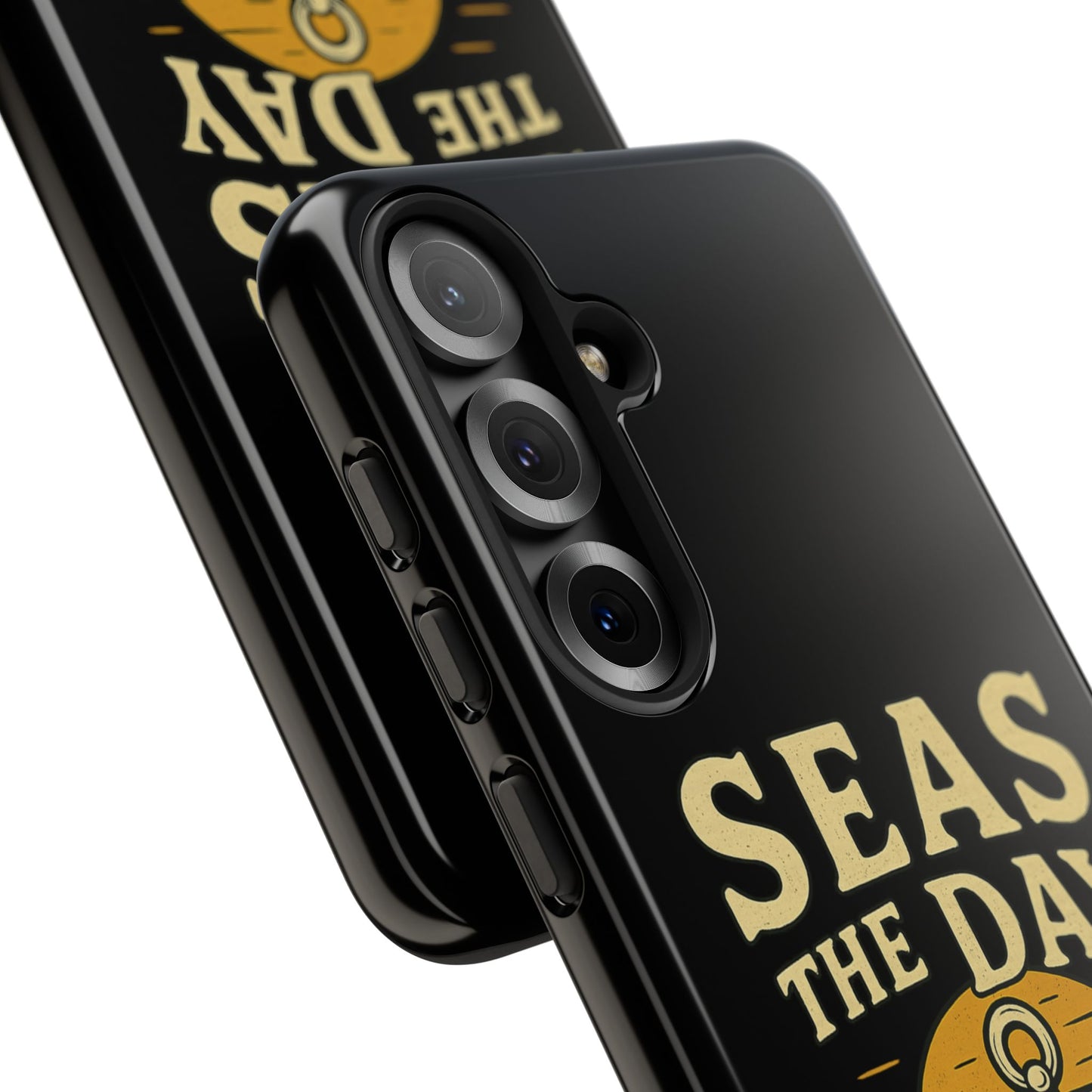 Seas the Day Samsung Case – Nautical Phone Case – Anchor Pun Gift – Ocean Lover Accessory – Motivational Phone Cover – Beach Vibes Case