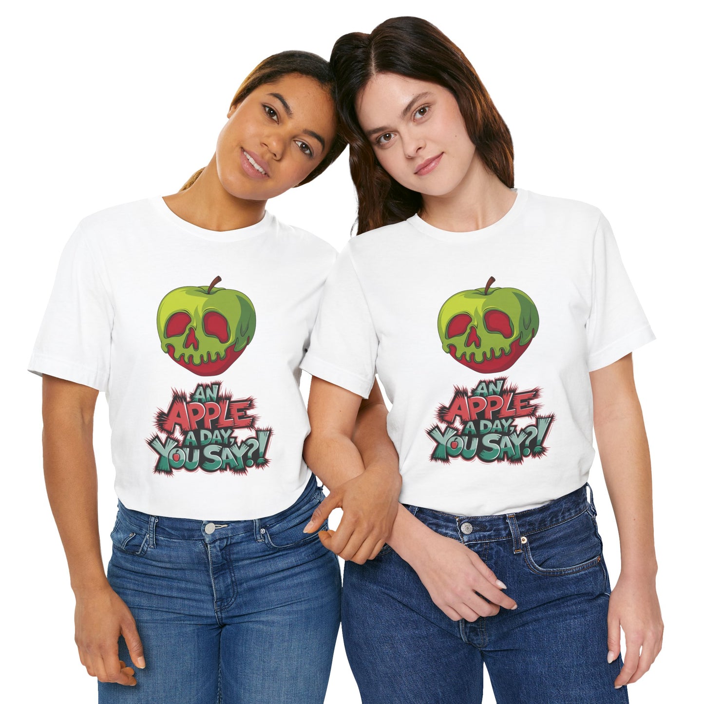 Funny Apple Skull Shirt – An Apple A Day You Say? – Grunge Fruit Tee – Y2K Nostalgia T‑Shirt – Gift for Fruit Lovers