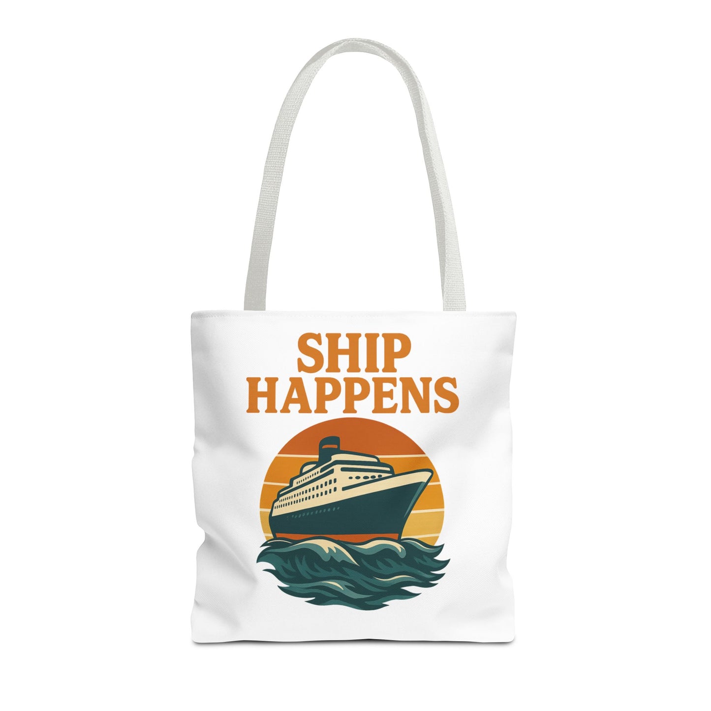 Ship Happens Tote Bag - Fun Nautical Design for Beach Lovers Cruise Bag Unique Gift for Travelers