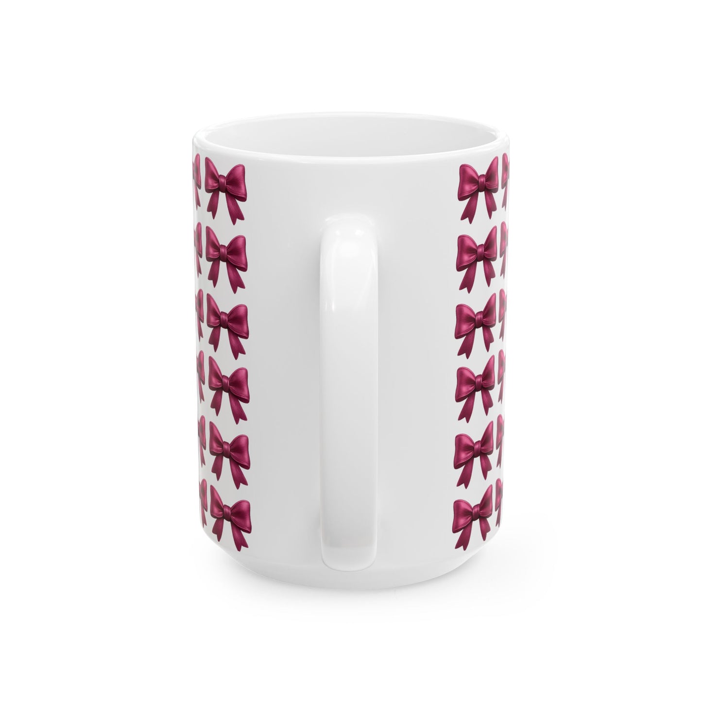 Pink Bow Aesthetic Coffee Mug – Coquette Balletcore Girly Cup, Cute Gift for Friends, Teens, Birthday, Cottagecore & Pink Lovers