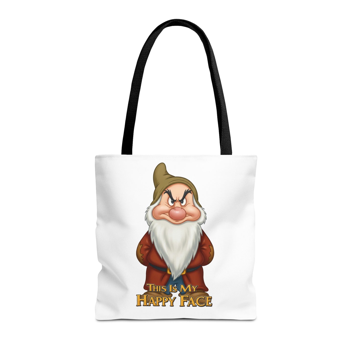 Grumpy Dwarf Tote Bag - "This Is My Happy Face"