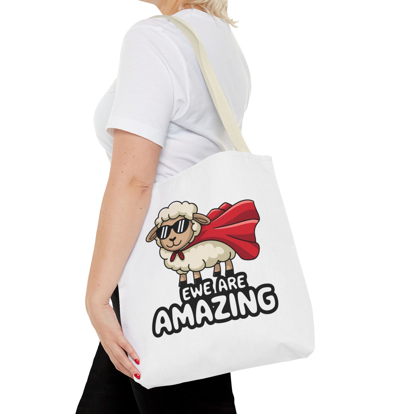 Sheep Tote Bag - Ewe Are Amazing Inspirational Bag Everyday Tote Funny Bag